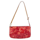 LOUIS VUITTON Vernis Ikat Pochette Accessoires Pouch Red Pink M90042 Auth 144929-13