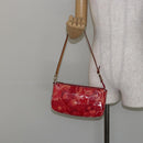 LOUIS VUITTON Vernis Ikat Pochette Accessoires Pouch Red Pink M90042 Auth 144929-21