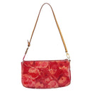 LOUIS VUITTON Vernis Ikat Pochette Accessoires Pouch Red Pink M90042 Auth 144929-2