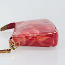 LOUIS VUITTON Vernis Ikat Pochette Accessoires Pouch Red Pink M90042 Auth 144929-4