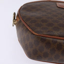 CELINE Macadam Canvas Shoulder Bag PVC Leather Brown Gold Auth 144936-9