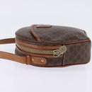 CELINE Macadam Canvas Shoulder Bag PVC Leather Brown Gold Auth 144936-3