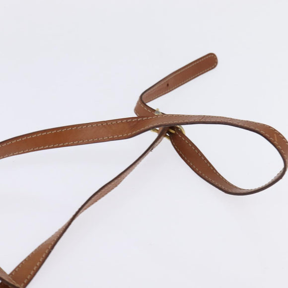 CELINE Macadam Canvas Shoulder Bag PVC Leather Brown Gold Auth 144936