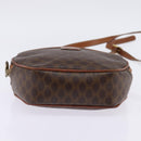 CELINE Macadam Canvas Shoulder Bag PVC Leather Brown Gold Auth 144936-5