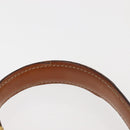 CELINE Macadam Canvas Hand Bag PVC Leather Brown Gold Auth 144937-15