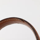 CELINE Macadam Canvas Hand Bag PVC Leather Brown Gold Auth 144937-9