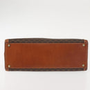 CELINE Macadam Canvas Hand Bag PVC Leather Brown Gold Auth 144937-7