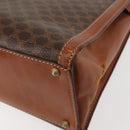 CELINE Macadam Canvas Hand Bag PVC Leather Brown Gold Auth 144937-19