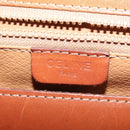 CELINE Macadam Canvas Hand Bag PVC Leather Brown Gold Auth 144937-22