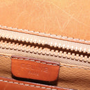 CELINE Macadam Canvas Hand Bag PVC Leather Brown Gold Auth 144937-25