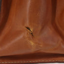 CELINE Macadam Canvas Hand Bag PVC Leather Brown Gold Auth 144937-6