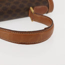 CELINE Macadam Canvas Hand Bag PVC Leather Brown Gold Auth 144937-8