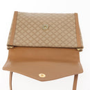 CELINE Macadam Canvas Shoulder Bag PVC Beige Gold Auth 144939-18