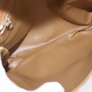 CELINE Macadam Canvas Shoulder Bag PVC Beige Gold Auth 144939-10