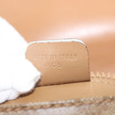 CELINE Macadam Canvas Shoulder Bag PVC Beige Gold Auth 144939-12