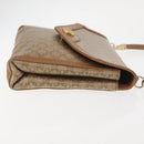 CELINE Macadam Canvas Shoulder Bag PVC Beige Gold Auth 144939-3