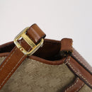 CELINE Macadam Canvas Shoulder Bag PVC Beige Gold Auth 144940-10