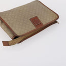 CELINE Macadam Canvas Shoulder Bag PVC Beige Gold Auth 144940-14