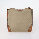 CELINE Macadam Canvas Shoulder Bag PVC Beige Gold Auth 144940-3