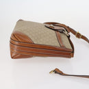 CELINE Macadam Canvas Shoulder Bag PVC Beige Gold Auth 144940-4