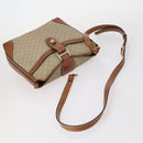 CELINE Macadam Canvas Shoulder Bag PVC Beige Gold Auth 144940-5