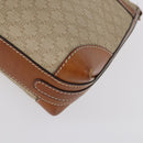 CELINE Macadam Canvas Shoulder Bag PVC Beige Gold Auth 144940-8