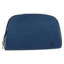 LOUIS VUITTON Epi Dauphine GM Pouch Blue M48435 LV Auth 144943-1