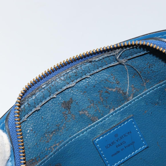 LOUIS VUITTON Epi Dauphine GM Pouch Blue M48435 LV Auth 144943