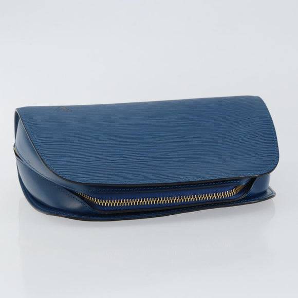 LOUIS VUITTON Epi Dauphine GM Pouch Blue M48435 LV Auth 144943