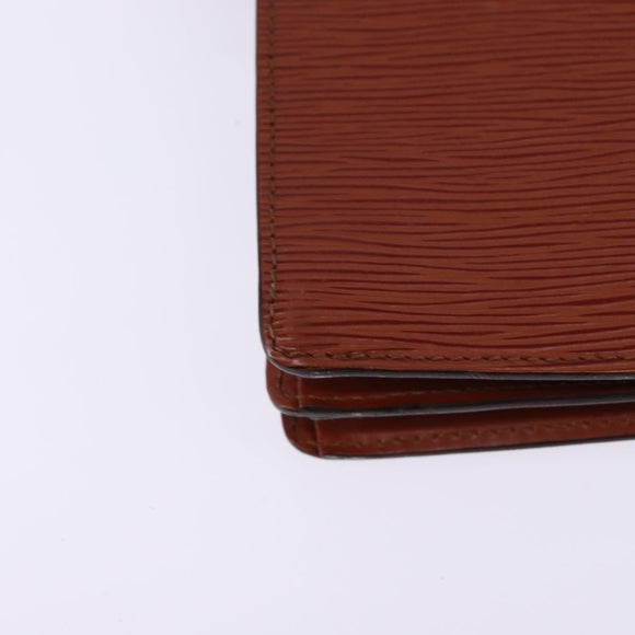 LOUIS VUITTON Epi Angian Clutch Bag Brown M52113 LV Auth 144944