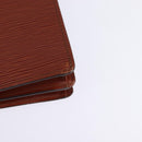 LOUIS VUITTON Epi Angian Clutch Bag Brown M52113 LV Auth 144944-13