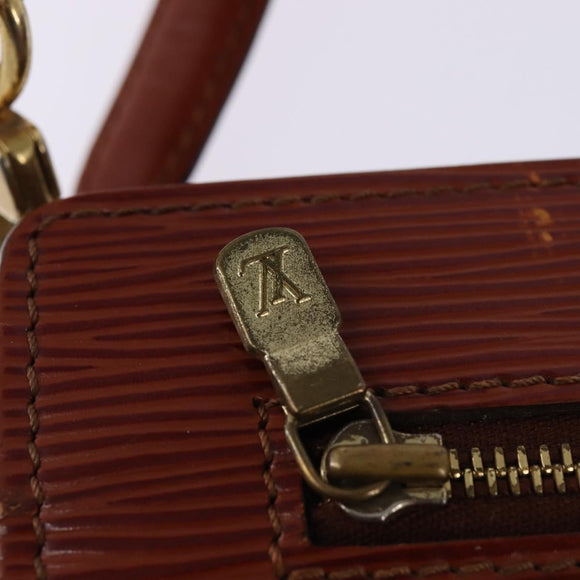LOUIS VUITTON Epi Angian Clutch Bag Brown M52113 LV Auth 144944
