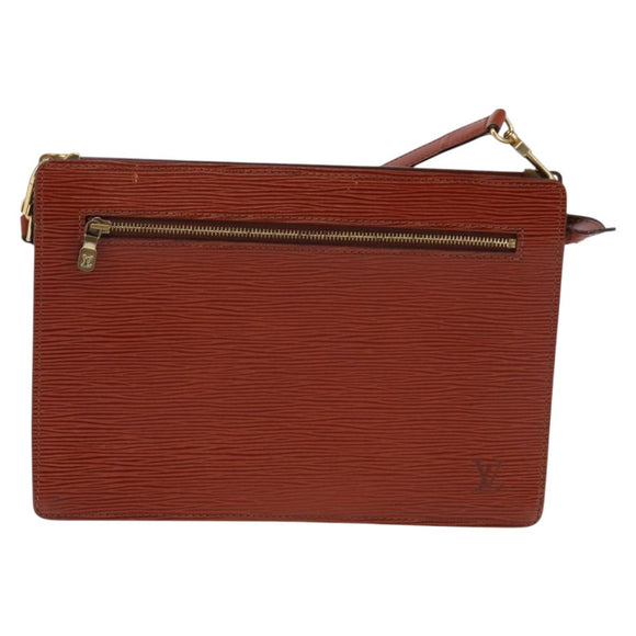 LOUIS VUITTON Epi Angian Clutch Bag Brown M52113 LV Auth 144944