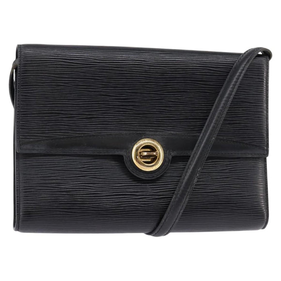 LOUIS VUITTON Epi Pochette Arche Shoulder Bag Black Noir M52572 LV Auth 144945