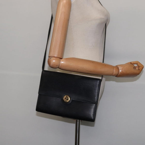 LOUIS VUITTON Epi Pochette Arche Shoulder Bag Black Noir M52572 LV Auth 144945