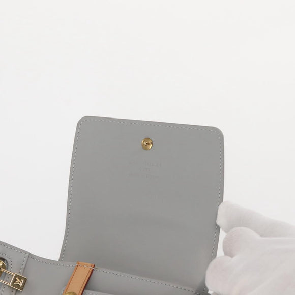 LOUIS VUITTON Monogram Vernis Walker Wallet Gris M91031 LV Auth 144946