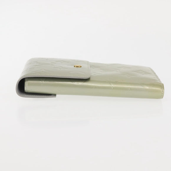 LOUIS VUITTON Monogram Vernis Walker Wallet Gris M91031 LV Auth 144946