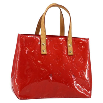 LOUIS VUITTON Monogram Vernis Reade PM Hand Bag Red Rouge M91088 LV Auth 144948