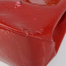 LOUIS VUITTON Monogram Vernis Reade PM Hand Bag Red Rouge M91088 LV Auth 144948-10