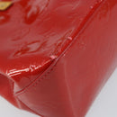 LOUIS VUITTON Monogram Vernis Reade PM Hand Bag Red Rouge M91088 LV Auth 144948-11