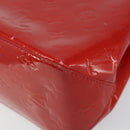LOUIS VUITTON Monogram Vernis Reade PM Hand Bag Red Rouge M91088 LV Auth 144948-12