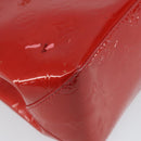 LOUIS VUITTON Monogram Vernis Reade PM Hand Bag Red Rouge M91088 LV Auth 144948-13