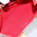 LOUIS VUITTON Monogram Vernis Reade PM Hand Bag Red Rouge M91088 LV Auth 144948-17