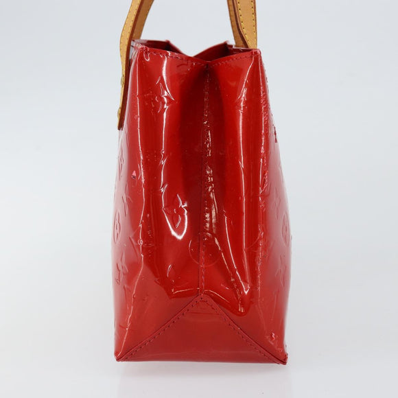 LOUIS VUITTON Monogram Vernis Reade PM Hand Bag Red Rouge M91088 LV Auth 144948