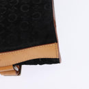 CELINE C Macadam Canvas Shoulder Bag Suede Black Silver Auth 144950-16