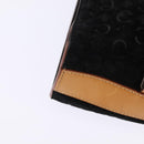 CELINE C Macadam Canvas Shoulder Bag Suede Black Silver Auth 144950-17
