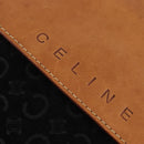 CELINE C Macadam Canvas Shoulder Bag Suede Black Silver Auth 144950-19