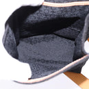 CELINE C Macadam Canvas Shoulder Bag Suede Black Silver Auth 144950-11