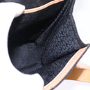 CELINE C Macadam Canvas Shoulder Bag Suede Black Silver Auth 144950-20