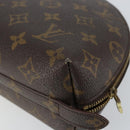 LOUIS VUITTON Monogram Trousse Demi Ronde Cosmetic Pouch M47520 LV Auth 144954-15